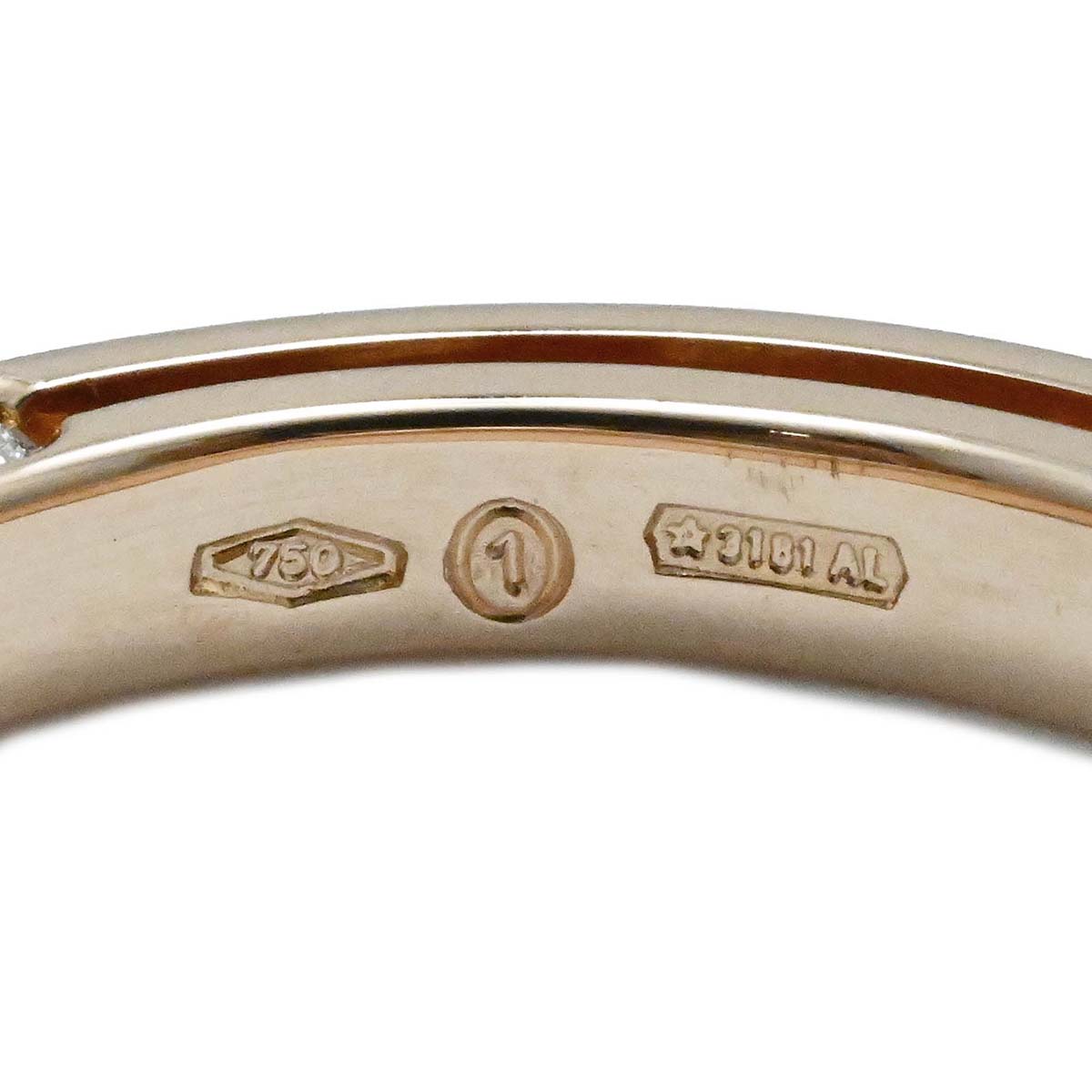 ダミアーニ DAMIANI 750PG ピンクゴールド Dサイド D.SIDE ダイヤ リング 8号 レディース  3668