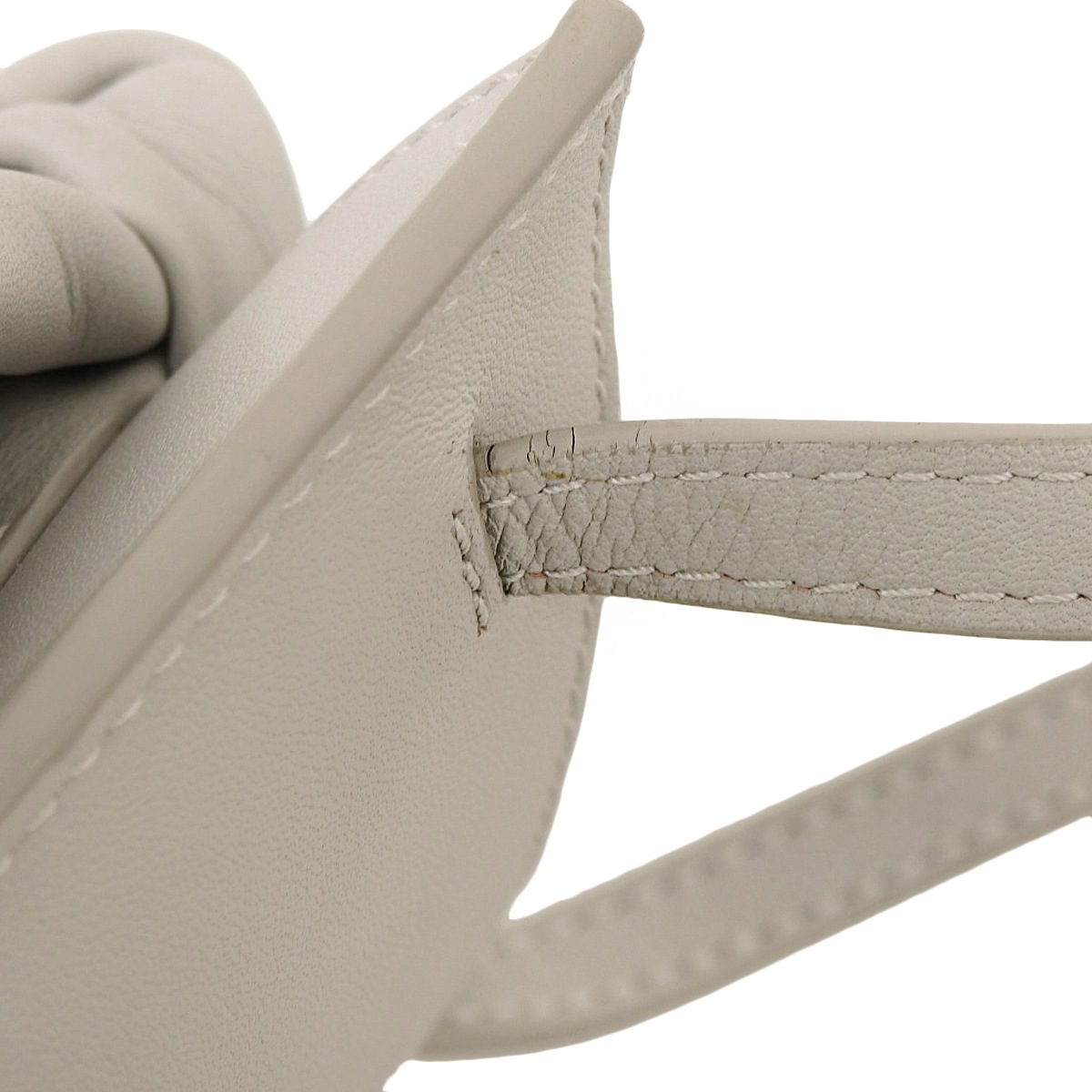 ロエベ LOEWE バニーポケット ショルダーバッグ ななめ掛け ポシェット フォンショルダー レザー グレー レディース ウサギ 4756