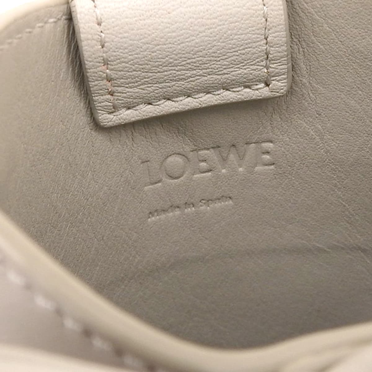 ロエベ LOEWE バニーポケット ショルダーバッグ ななめ掛け ポシェット フォンショルダー レザー グレー レディース ウサギ 4756