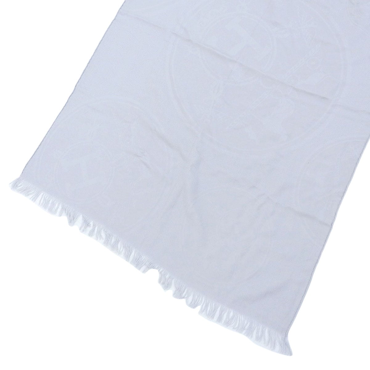 エルメス HERMES NEW LIBRIS ニューリブリス ショール シルク カシミヤ ライトグレー レディース 8726