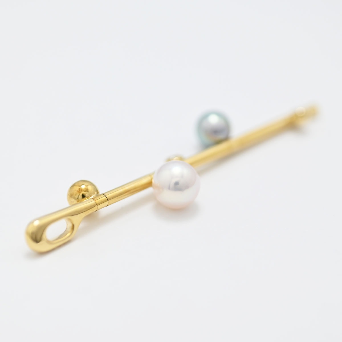 タサキ TASAKI K18YG イエローゴールド パール ダイヤ0.04ct ペンダント レディース  3510