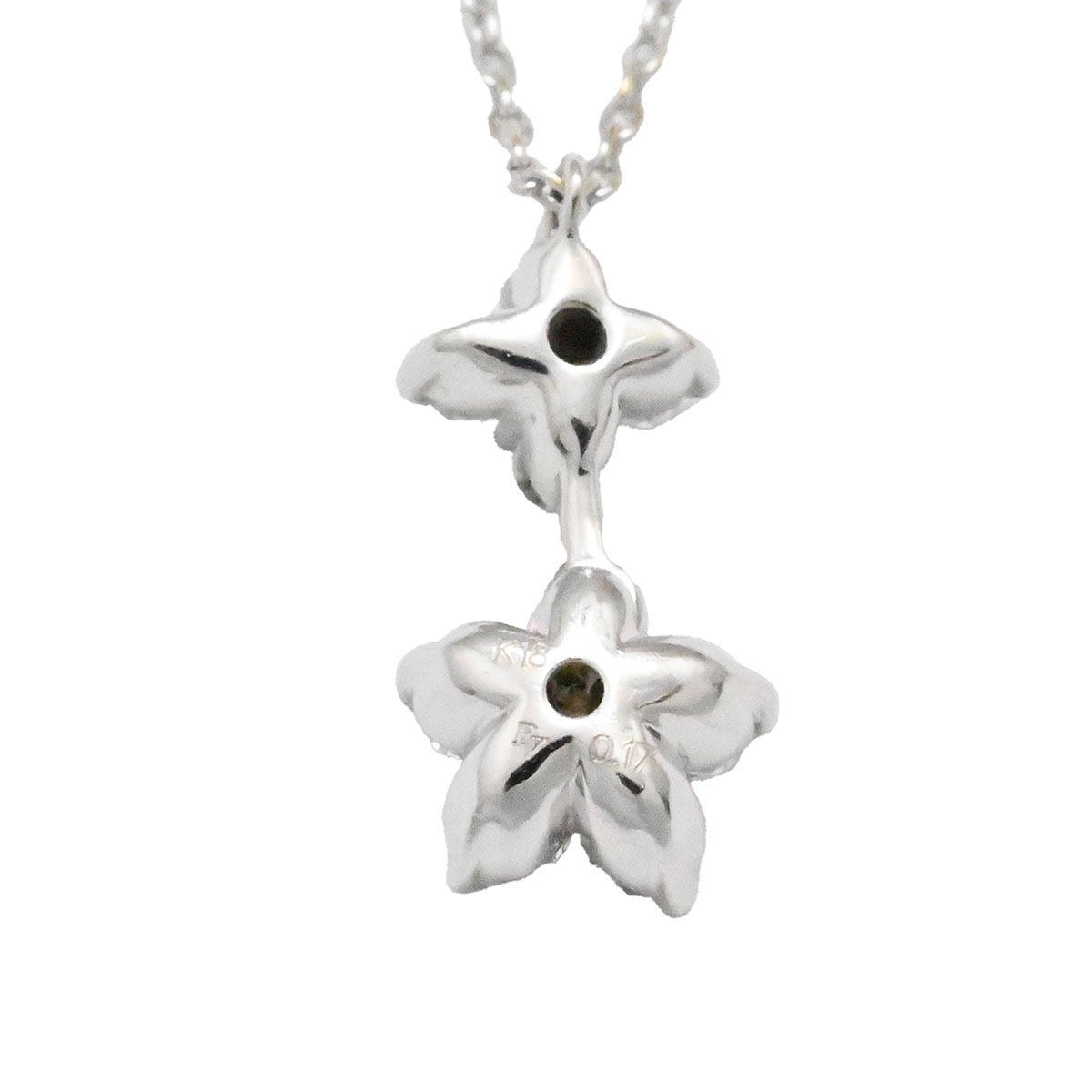 ポンテヴェキオ PONTE VECCHIO K18ＷG ホワイトーゴールド ダイヤ0.17ct スター 星 ネックレス レディース  3591