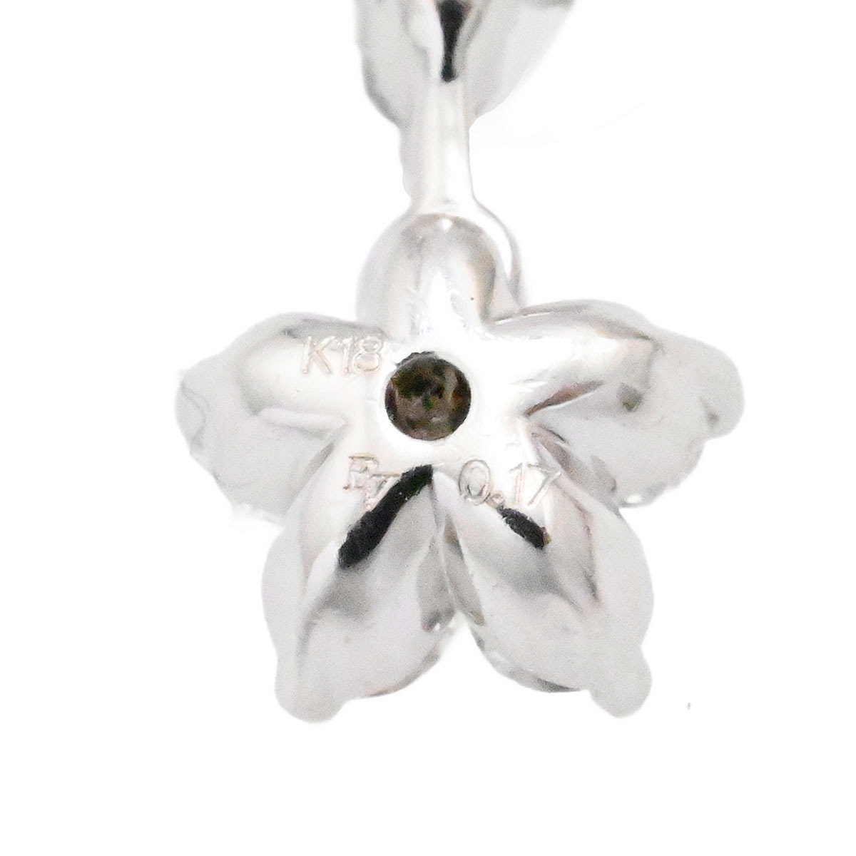 ポンテヴェキオ PONTE VECCHIO K18ＷG ホワイトーゴールド ダイヤ0.17ct スター 星 ネックレス レディース  3591