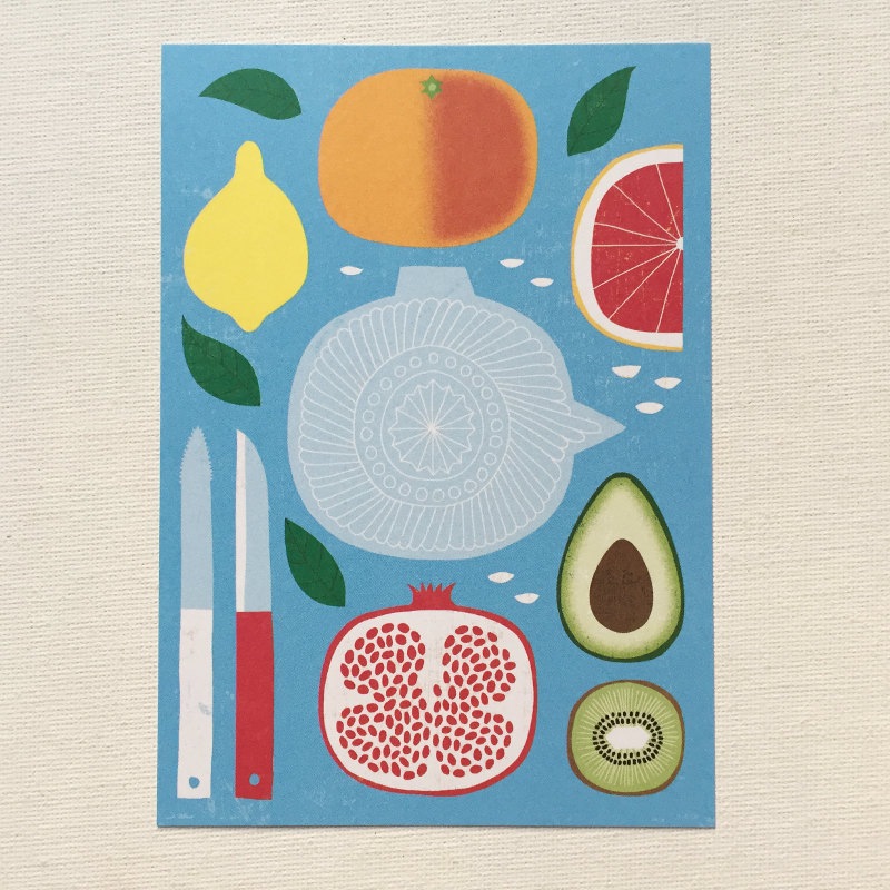 フィンランド Kehvola Design ケフボラデザイン Timo Manttari ティモ マンッタリ 北欧 ポストカード シトラス