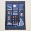 フィンランド　Kehvola Design　ケフボラ　デザイン　Timo Mänttäri ティモ・マンッタリ　北欧　ポストカード　夜の窓