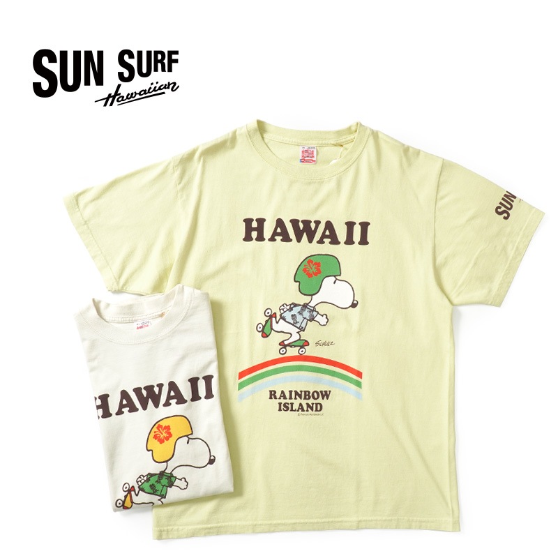 90s USA製 オールド スヌーピー サンサーフ プリント 半袖 Tシャツ SUN SURF×PEANUTS半袖Tシャツ ALOHA SUN SURF SS77973