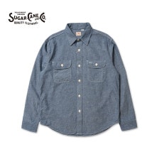 SUGAR CANE 奬 Ĺµ  "BLUE CHAMBRAY WORK SHIRT" SC27850