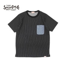 SUGAR CANE ���奬��������  ȾµT�����  "LIGHT PIN STRIPE CREW NECK POCKET T-SHIRT"  SC77340