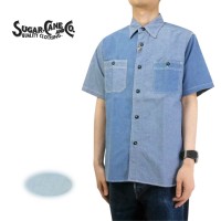 SUGAR CANE 奬 Υ󥿡ץ饤 Ⱦµ FICTION ROMANCE 5oz. VAT DYED & ROPE DYED S/S WORK SHIRT SC37341