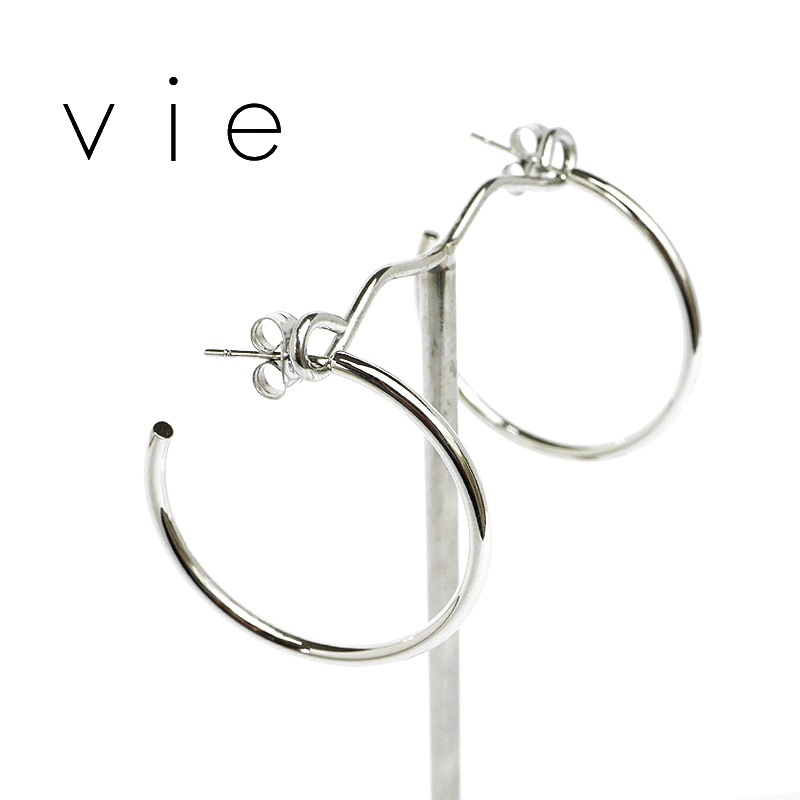 アクセサリー ブランド Vie ろーぐす Vie ヴィー ピアス フープ スタッドピアスピアス 金属アレルギー対応 両耳用 ステンレス P1285