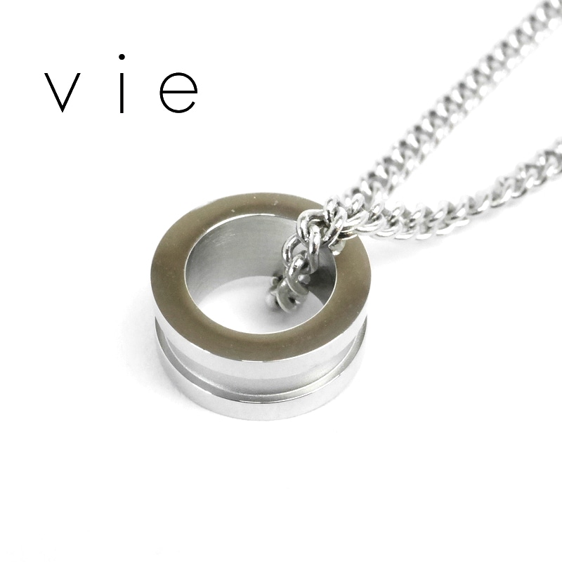 アクセサリー ブランド Vie ろーぐす Vie ヴィー ネックレス リング ライン シンプル シルバー 金属アレルギー対応 アレルギーフリー ステンレス N1006