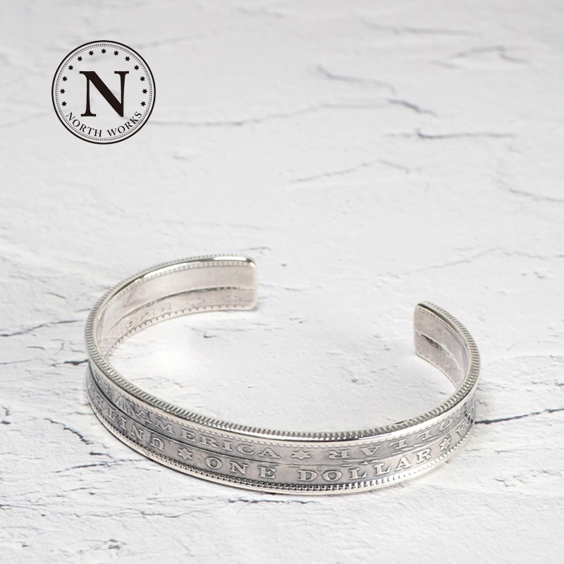 NORTH WORKS ノースワークス SILVER シルバー バングル 二連 N-057-ろーぐす 全国配送無料 ノースワークス バングル シルバー バングル/リストバンド