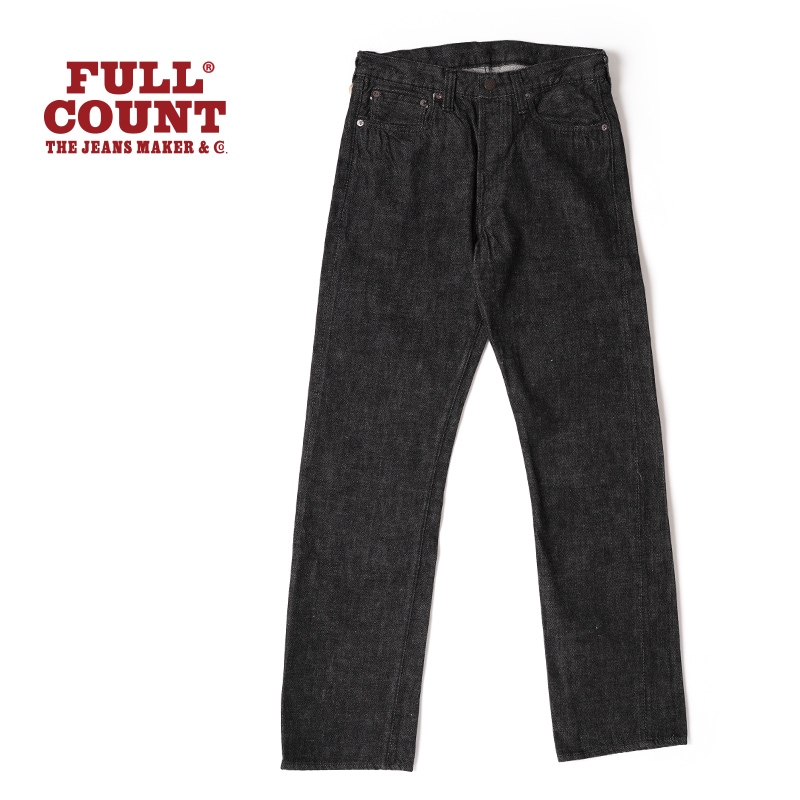 美品 fullcount 1108BK スリムストレート先染めブラックデニム フルカウント 1108BK SLIM STRAIGHT BLACK SELVEDGE DENIM