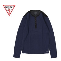�ں߸˰��ݥ�����50��OFF��GUESS ���� ĹµT����� "L/S FRENCH RIB SUEDE HENLEY" M54P41K4AG0