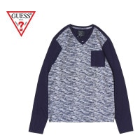 �ں߸˰��ݥ�����50��OFF��GUESS ���� Ĺµ T����� "V-NECK POCKET L/S TEE" M54P6215K0D