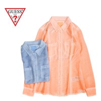 �ں߸˰��ݥ�����50��OFF��GUESS ���� ������� Ĺµ ����� "LS CLASSIC FITTED WASHED SHIRT" W61H26W3IX2