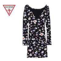 �ں߸˰��ݥ�����50��OFF��GUESS ���� ������� �ɥ쥹 ���ԡ��� "FLOWER PRINT DRESS" W44K0EK3CX0K