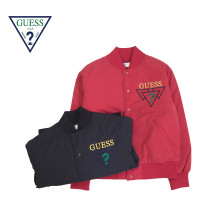 �ں߸˰��ݥ�����50��OFF��GUESS GREEN LABEL ���� ���꡼��졼�٥� ���㥱�å� ������ "TRIO TRIANGLE STADIUM JACKET" GRFW19-037
