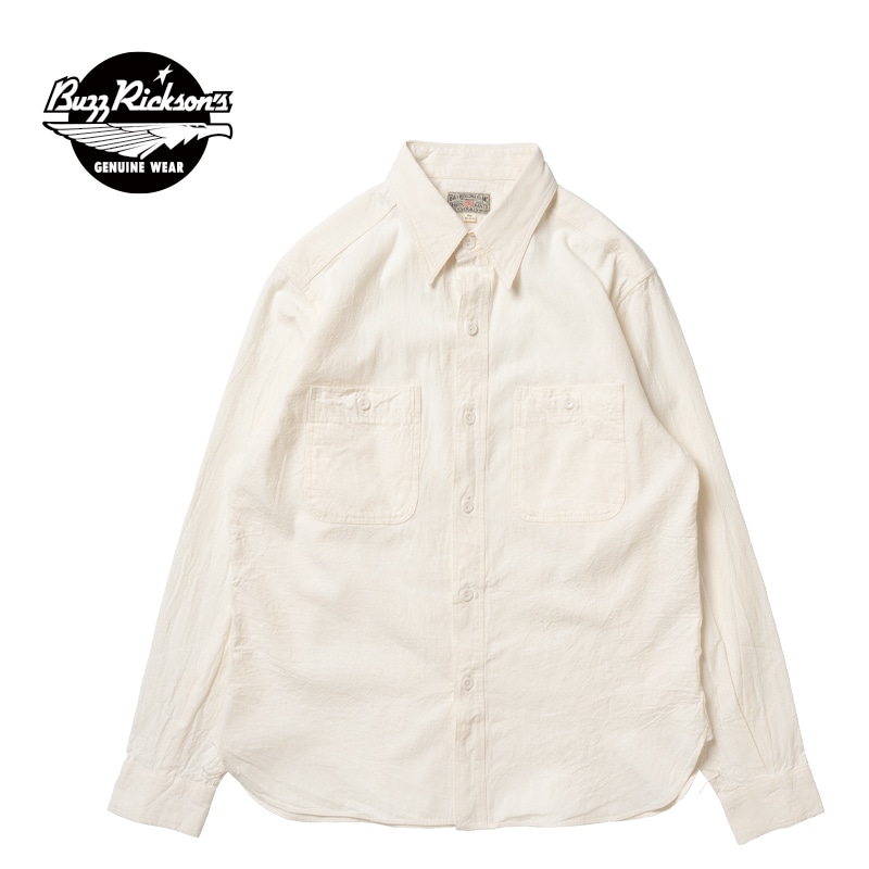 Buzz Rickson's グレー 長袖シャツ 16-16½ Buzz Rickson's バズリクソンズ】長袖シャツ/COTTON COVERT WORK