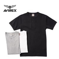 AVIREX ��������å��� Ⱦµ T����� "S/S HENLEY NECK T-SHIRT" AVI6143504