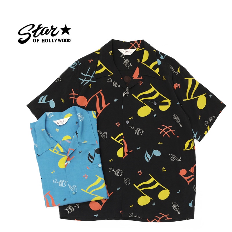 Star of Hollywood 半袖ドット柄シャツ STAR OF HOLLYWOOD[スターオブハリウッド] オープンシャツ