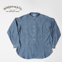 ͽʡWAREHOUSE ϥ Ĺµ  Lot 3046 STAND COLLAR CHAMBRAY SHIRTS 3046(23S)