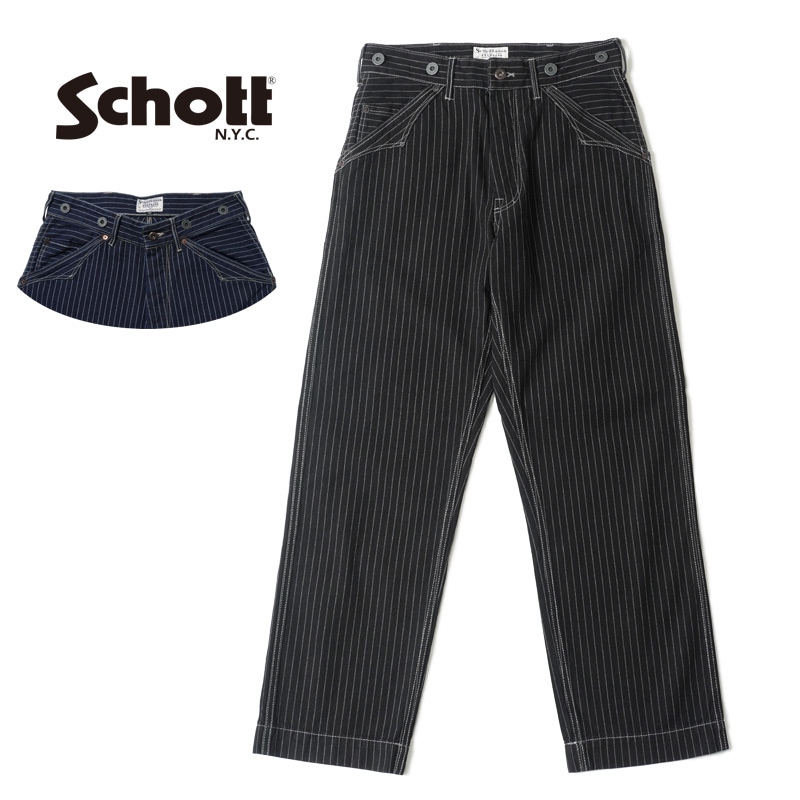 schott オールドヒッコリー ストライプ パンツ アメカジ バイカー 32 schott オールドヒッコリー ストライプ パンツ アメカジ