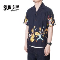 SUN SURF 󥵡  Ⱦµ ϥ MISTER FREEDOM  SUN SURF  COTTON PRINT  "ROCKN'ROLL SHIRT"  SC37310