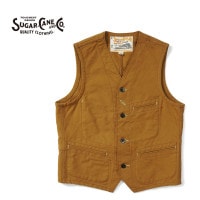 SUGAR CANE ���奬�������� �٥��� "13oz. BROWN DUCK WORK VEST" SC14375