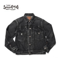 SUGAR CANE ���奬�������� �ǥ˥� ���㥱�å� "14.25oz. BLACK DENIM JACKET 1953 AGED MODEL" SC15650H