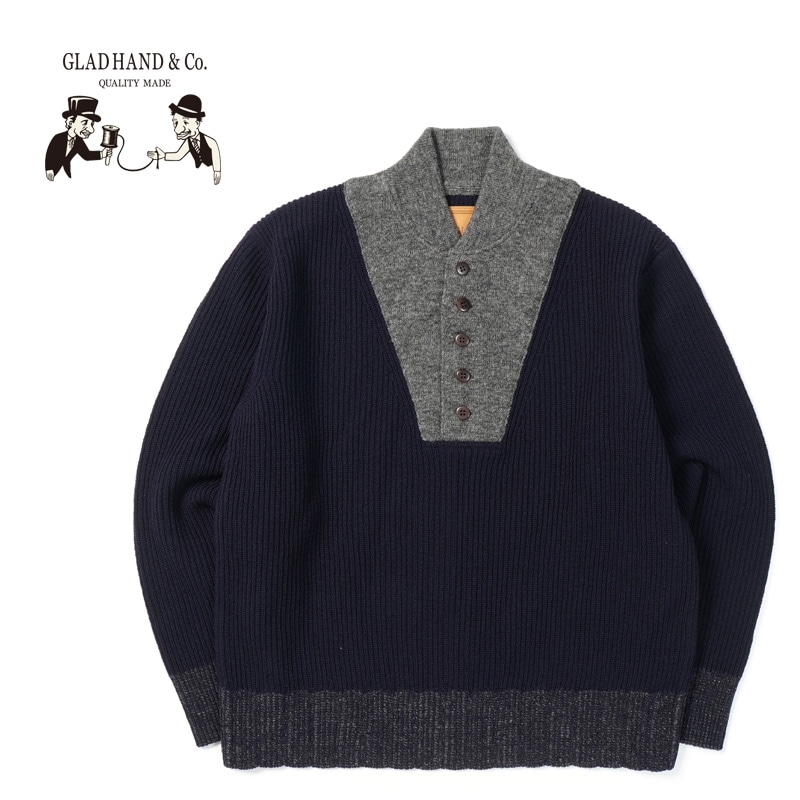 BY GLADHAND(バイグラッドハンド) RED GENT - JEEP KNIT メンズ JPN：L