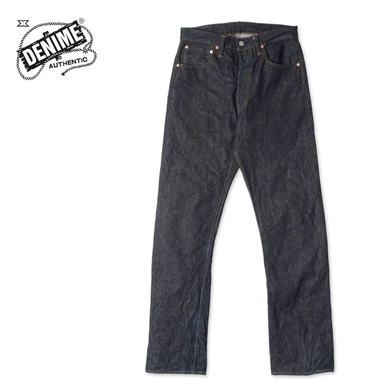 ドゥニーム220A【W36】OFFSET XX 濃紺 裾上げなし 極美品」 Denime 