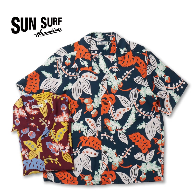 SUN SURF アロハシャツ 半袖 黒・赤・クリーム 000000012604_rrtkwn9.jpg