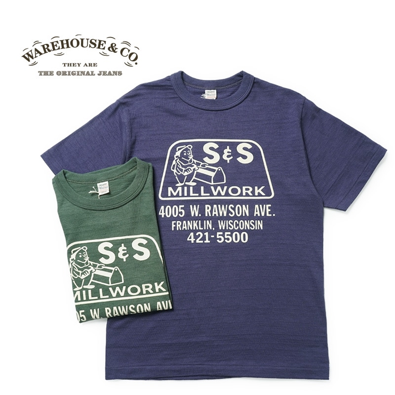 ウエアハウス Tシャツ patsy 4601 WAREHOUSE x ORGAN ウエアハウス 別注 半袖 シャドーボーダー