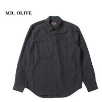 MR.OLIVE ߥ꡼ Ĺµ  "T-R POWDER POPLIN CLOTH - REGULAR COLLAR SHIRT"  M253101