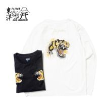 TAILOR TOYO ơ顼 Ĺµ TġLONG SLEEVE SUKA T-SHIRT EMBROIDERED TIGER  TT69649