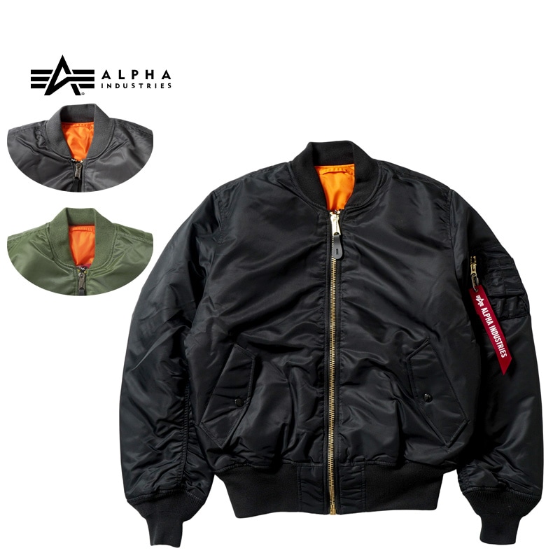 ALPHA INDUSTRIES アルファ インダストリーズ MA-1 黒 Alpha Industries アルファインダストリーズ MA-1 ALPHA