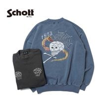 Schott å å ȥ졼ʡ "PIGMENT SKULL AND SNAKE CREW SWEAT"  782-5232011