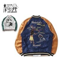 TAILOR TOYO �ơ��顼���Ρ����������Late 1950s Style Acetate Souvenir Jacket  ��HAWAII MAP�� �� ��DRAGON & TIGER��  TT15877-128