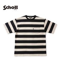 Schott ����å� Ⱦµ�ԥ���� "WIDE BORDER POCKET T-SHIRT"  782-5934006