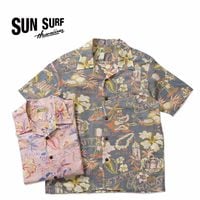 SUN SURF ���󥵡��� Ⱦµ �����ϥ���� COTTON LINEN SLUBYARN HAWAIIAN SHIRT  ��STATE OF HAWAII��  SS39693