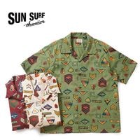 SUN SURF ���󥵡��� Ⱦµ �����ϥ���� COTTON HERRINGBONE HAWAIIAN SHIRT ��INSIGNIA OF ARMY�� SS39696
