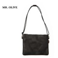 MR.OLIVE �ߥ��������꡼�� �����å��� "IMPERMA-LEATHER / ZIPPER SMALL SACOCHE TRAIL" ME680N