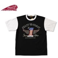 Indian Motorcycle ����ǥ�����⡼������������ Ⱦµ T����� ��SET IN 2TONE S/S T-SHIRT�� IM79719