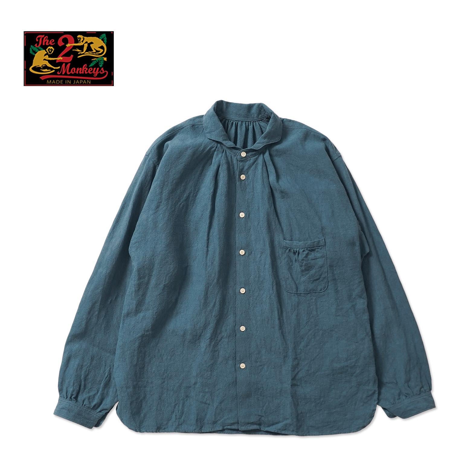 ✦希少・美品✦martiniqueラミー100%カーキ長袖ブラウス リネン春夏 アメカジブランド,The 2 Monkeys,シャツ | ろーぐす オンライン