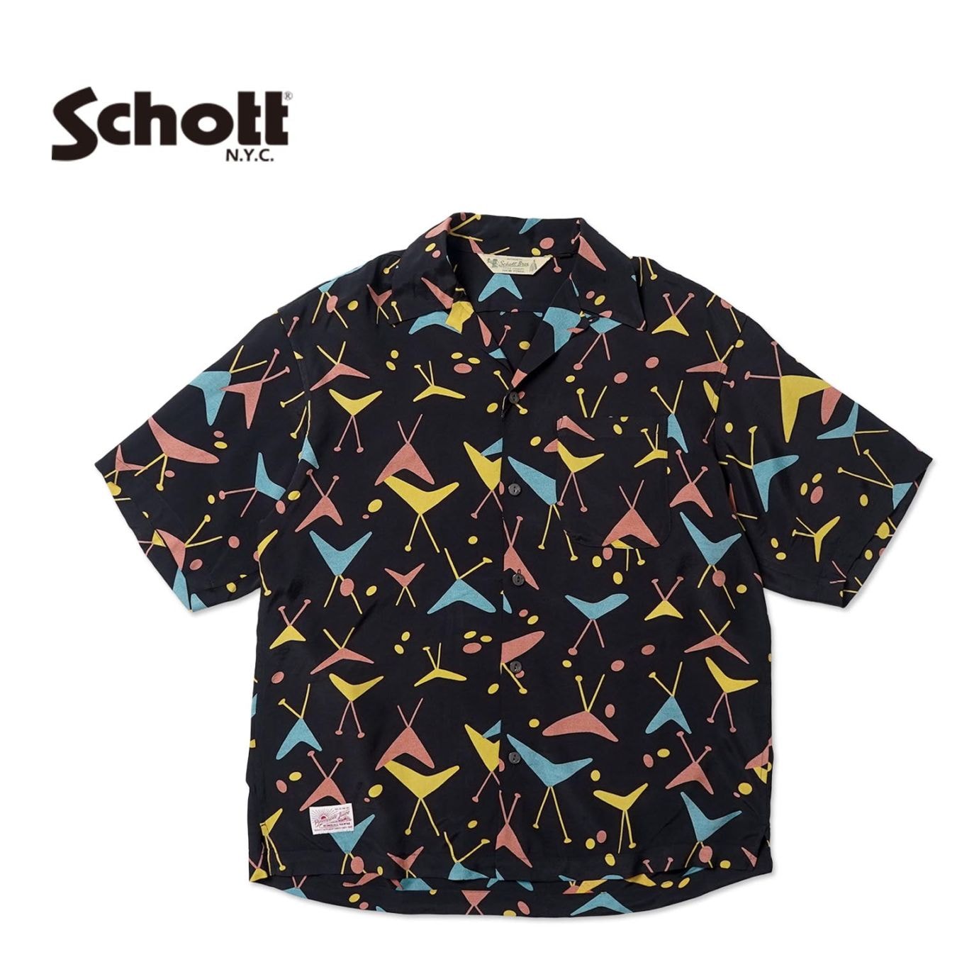 美品 Schott ショット 半袖 コットン レーヨン アロハシャツ ボタニカル トップス半袖,半袖シャツ | ろーぐす オンラインショップ |Schott