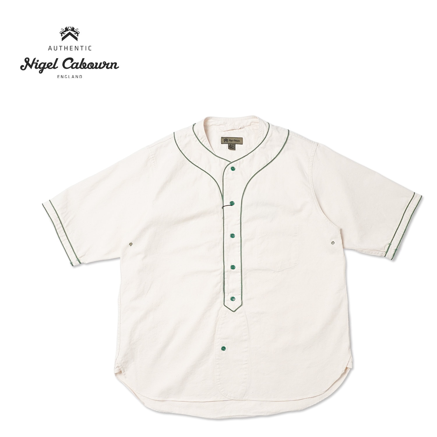 Ｙ*Ｕ様 Nigel Cabourn BASEBALL SHIRT Nigel Cabourn BASEBALL SHIRT SHORT SLEEVE | INDIGO BLUE