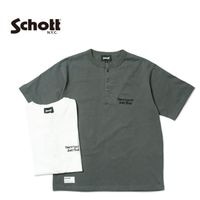 Schott ����å� ȾµT����� "FINEST QUALITY BUILT TOUGH EMB. HENLEY T-SHIRT" 782-6134021