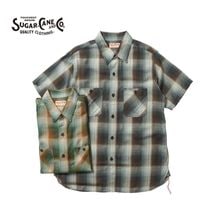SUGAR CANE ���奬�������� Ⱦµ����� ��RAYON TWILL CHECK WORK SHIRT�� SC39726
