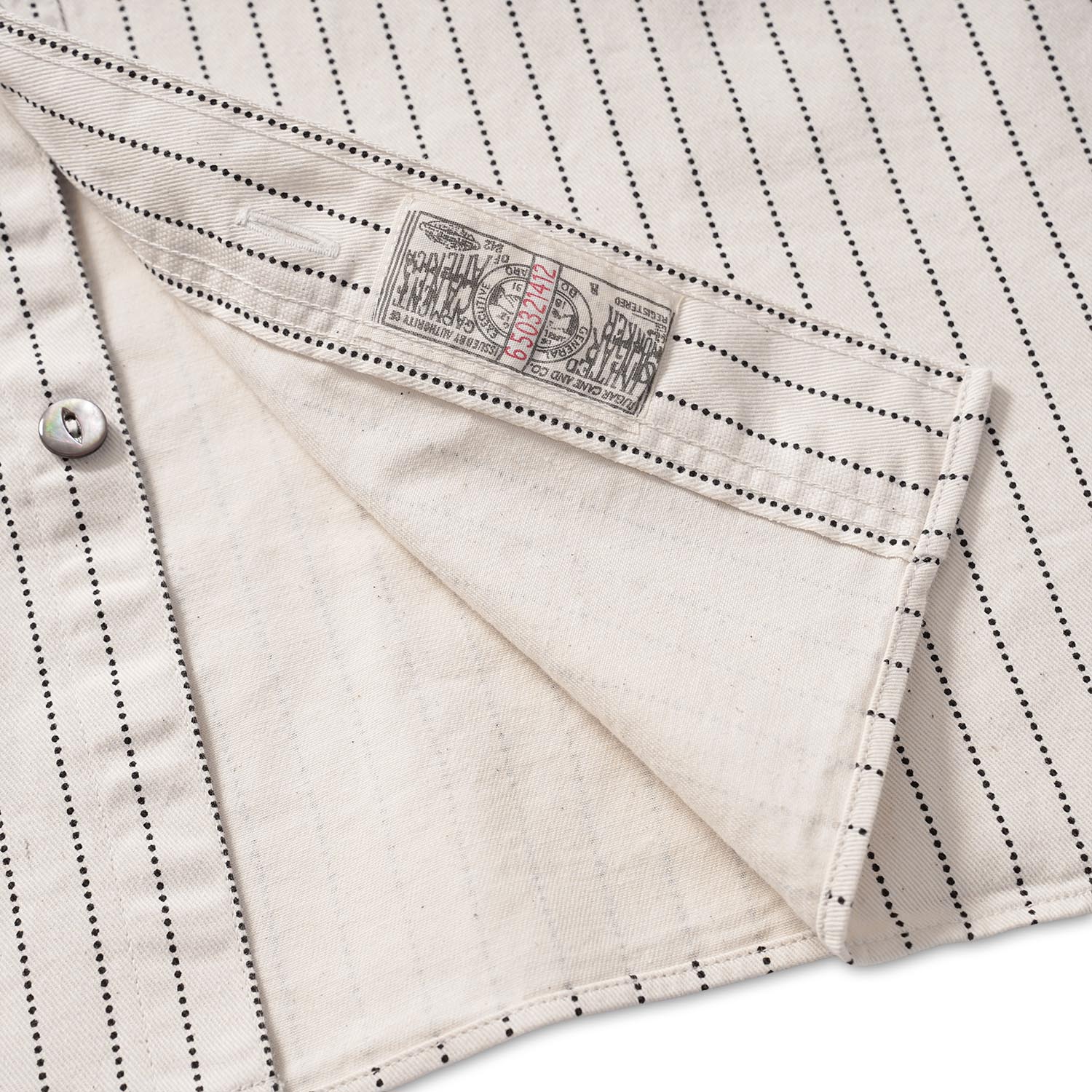 SUGAR CANE ���奬�������� Ⱦµ����� FICTION ROMANCE ��8.5oz. WHITE WABASH STRIPE WORK SHIRT�� SC37275